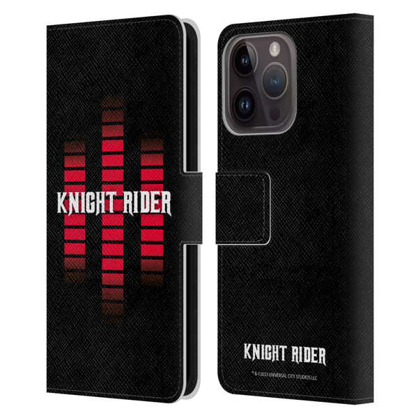 Knight Rider Core Graphics Control Panel Logo Leather Book Wallet Case Cover For Apple iPhone 15 Pro
