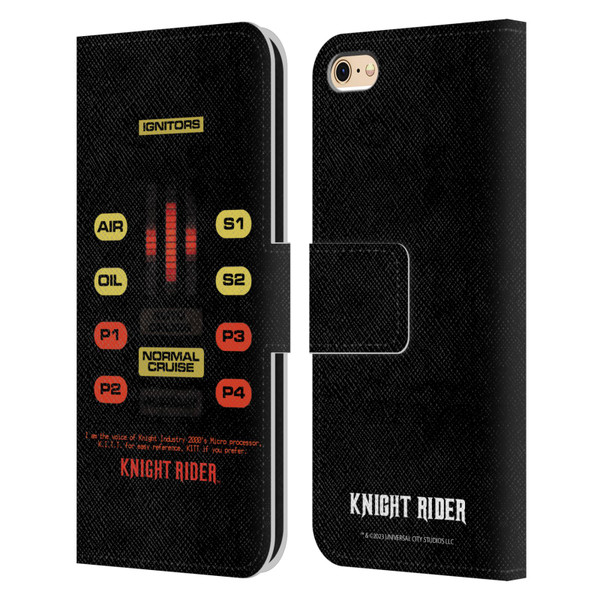 Knight Rider Core Graphics Kitt Control Panel Leather Book Wallet Case Cover For Apple iPhone 6 / iPhone 6s