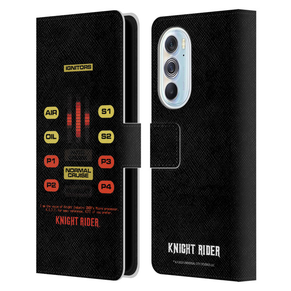 Knight Rider Core Graphics Kitt Control Panel Leather Book Wallet Case Cover For Motorola Edge X30