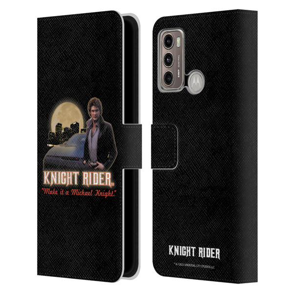 Knight Rider Core Graphics Poster Leather Book Wallet Case Cover For Motorola Moto G60 / Moto G40 Fusion
