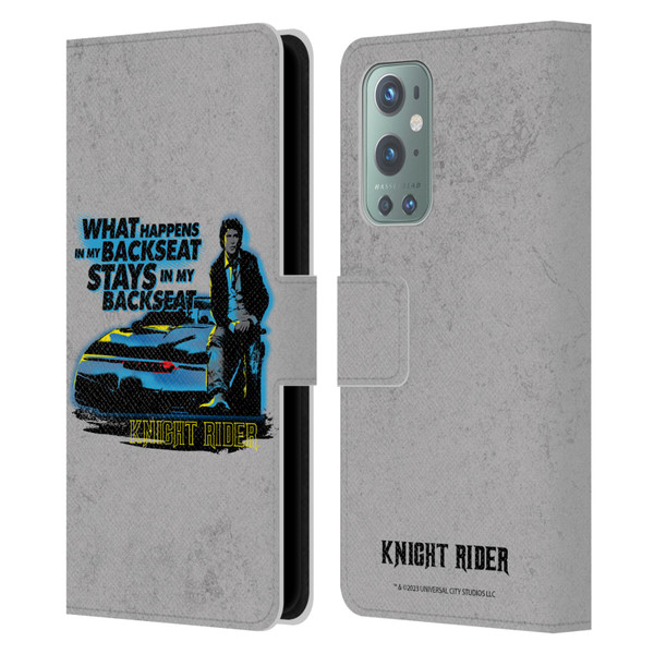 Knight Rider Core Graphics Michael Back Seat Leather Book Wallet Case Cover For OnePlus 9