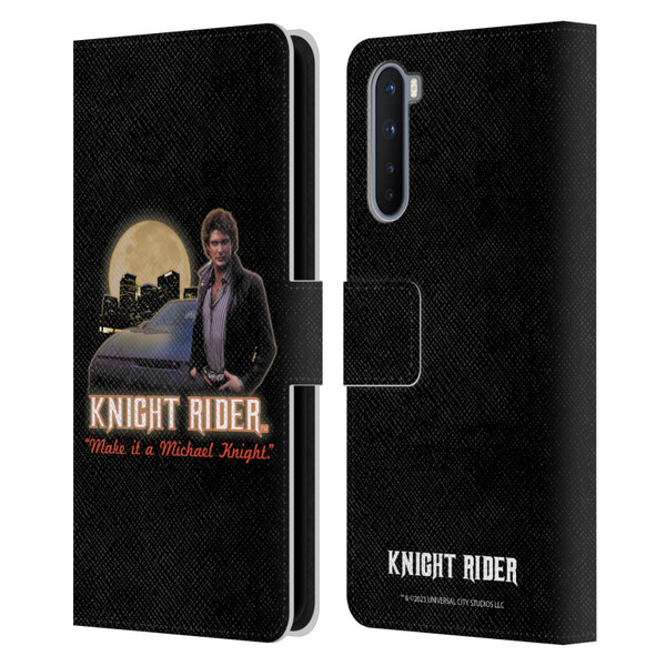Knight Rider Core Graphics Poster Leather Book Wallet Case Cover For OnePlus Nord 5G