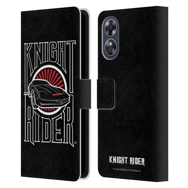 Knight Rider Core Graphics Logo Leather Book Wallet Case Cover For OPPO A17