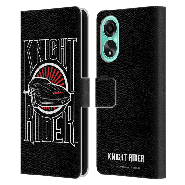 Knight Rider Core Graphics Logo Leather Book Wallet Case Cover For OPPO A78 5G