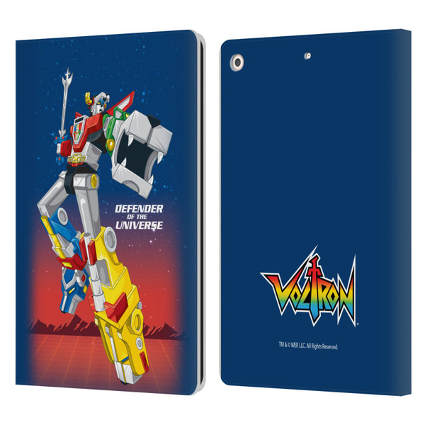 Voltron Graphics Defender Of Universe Gradient Leather Book Wallet Case Cover For Apple iPad 10.2 2019/2020/2021