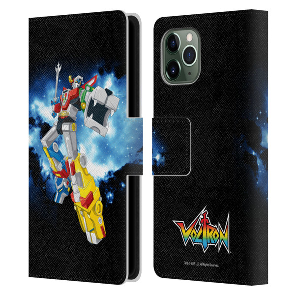 Voltron Graphics Galaxy Nebula Robot Leather Book Wallet Case Cover For Apple iPhone 11 Pro