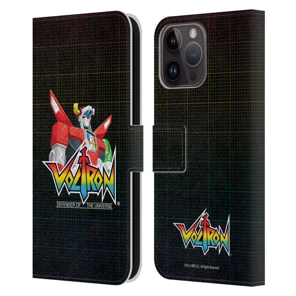 Voltron Graphics Defender Of The Universe Leather Book Wallet Case Cover For Apple iPhone 15 Pro Max