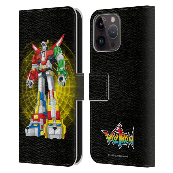 Voltron Graphics Robot Sphere Leather Book Wallet Case Cover For Apple iPhone 15 Pro Max