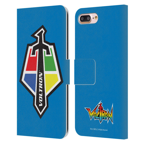 Voltron Graphics Badge Logo Leather Book Wallet Case Cover For Apple iPhone 7 Plus / iPhone 8 Plus