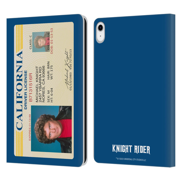 Knight Rider Graphics Driver's License Leather Book Wallet Case Cover For Apple iPad 10.9 (2022)