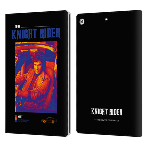 Knight Rider Graphics Michael Knight Driving Leather Book Wallet Case Cover For Apple iPad 10.2 2019/2020/2021