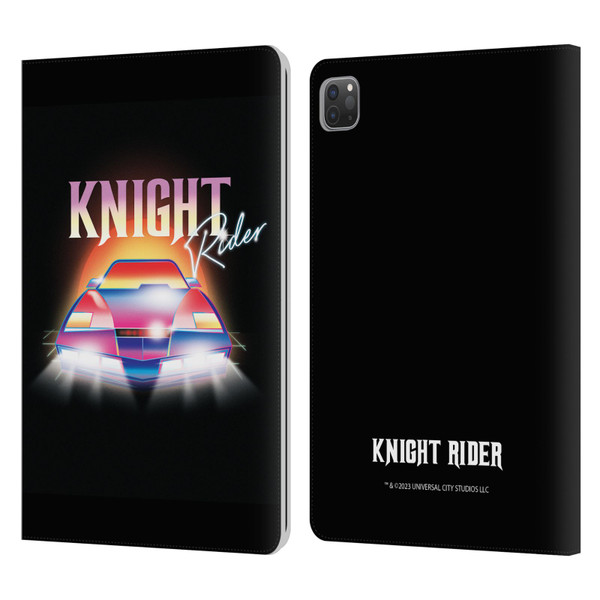 Knight Rider Graphics Kitt 80's Neon Leather Book Wallet Case Cover For Apple iPad Pro 11 2020 / 2021 / 2022