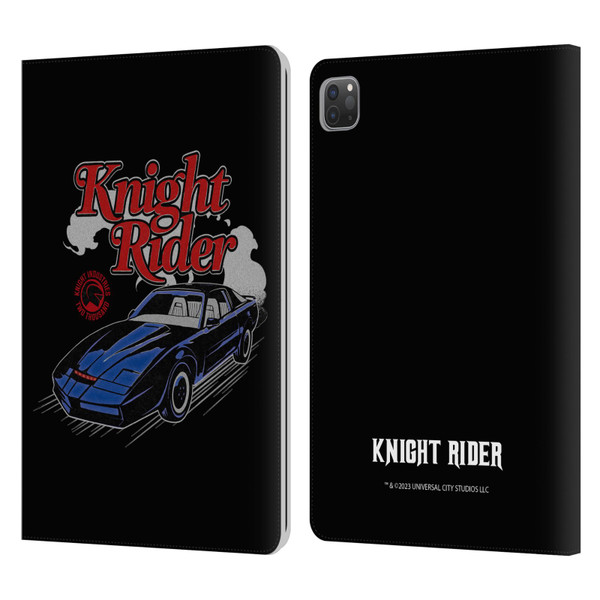 Knight Rider Graphics Kitt Retro Leather Book Wallet Case Cover For Apple iPad Pro 11 2020 / 2021 / 2022