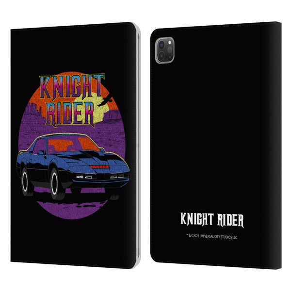 Knight Rider Graphics Kitt Vintage Leather Book Wallet Case Cover For Apple iPad Pro 11 2020 / 2021 / 2022