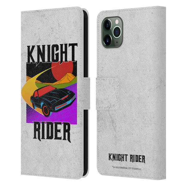 Knight Rider Graphics Kitt Speed Leather Book Wallet Case Cover For Apple iPhone 11 Pro Max