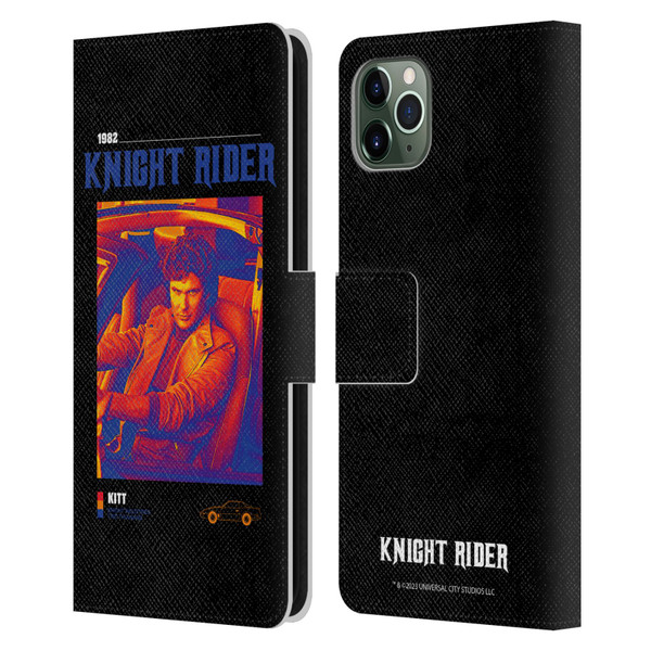 Knight Rider Graphics Michael Knight Driving Leather Book Wallet Case Cover For Apple iPhone 11 Pro Max