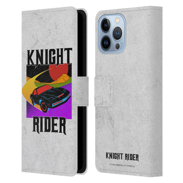 Knight Rider Graphics Kitt Speed Leather Book Wallet Case Cover For Apple iPhone 13 Pro Max