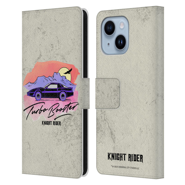Knight Rider Graphics Turbo Booster Leather Book Wallet Case Cover For Apple iPhone 14 Plus