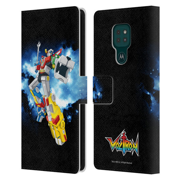 Voltron Graphics Galaxy Nebula Robot Leather Book Wallet Case Cover For Motorola Moto G9 Play