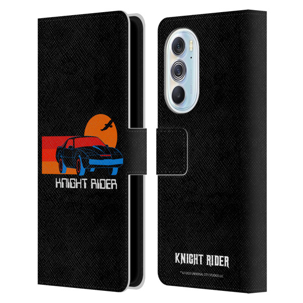 Knight Rider Graphics Kitt Sunset Leather Book Wallet Case Cover For Motorola Edge X30