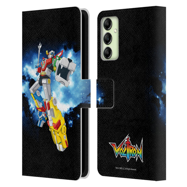 Voltron Graphics Galaxy Nebula Robot Leather Book Wallet Case Cover For Samsung Galaxy A14 5G