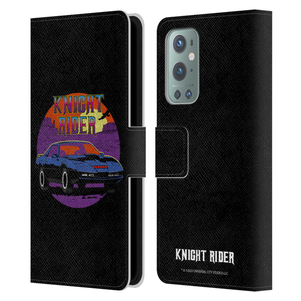 Knight Rider Graphics Kitt Vintage Leather Book Wallet Case Cover For OnePlus 9