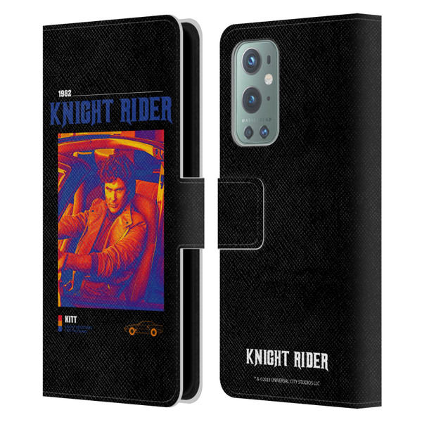 Knight Rider Graphics Michael Knight Driving Leather Book Wallet Case Cover For OnePlus 9