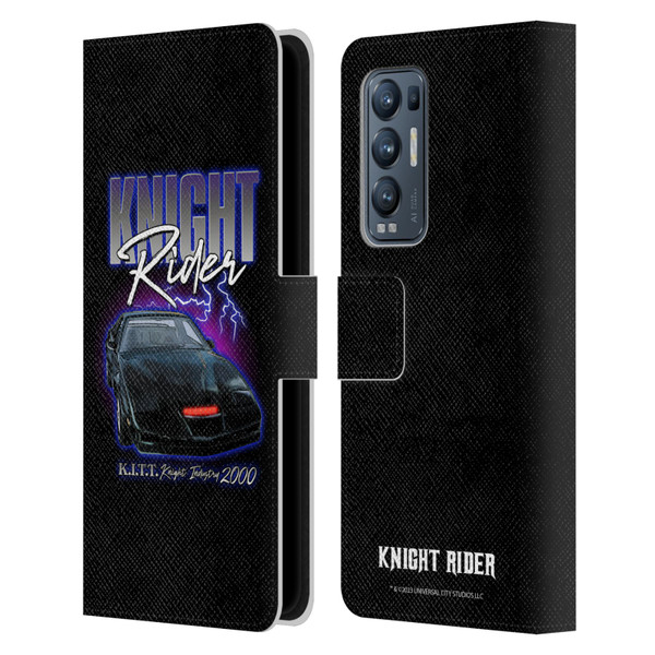 Knight Rider Graphics Kitt 2000 Leather Book Wallet Case Cover For OPPO Find X3 Neo / Reno5 Pro+ 5G