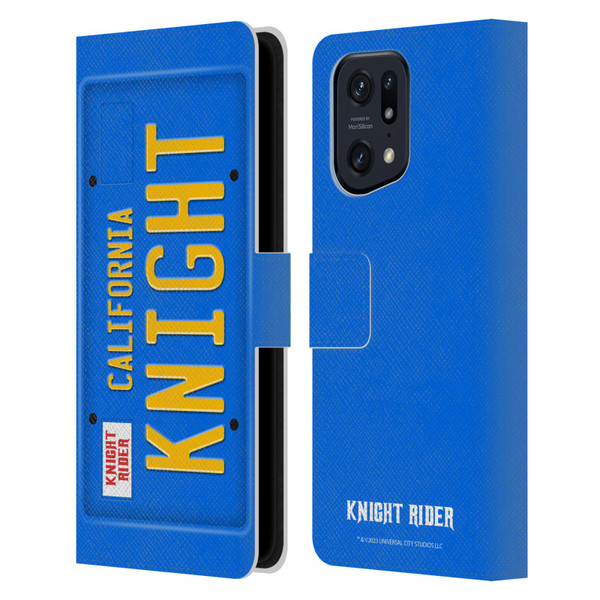 Knight Rider Graphics Plate Number Leather Book Wallet Case Cover For OPPO Find X5 Pro