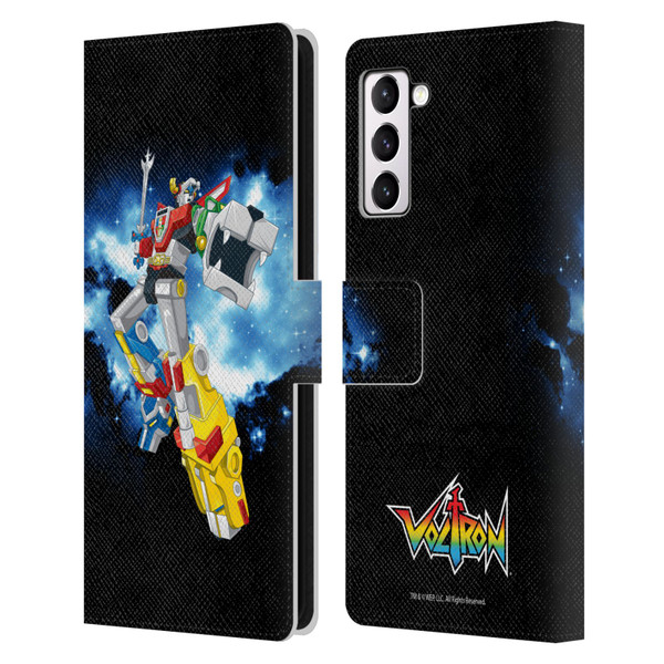 Voltron Graphics Galaxy Nebula Robot Leather Book Wallet Case Cover For Samsung Galaxy S21+ 5G