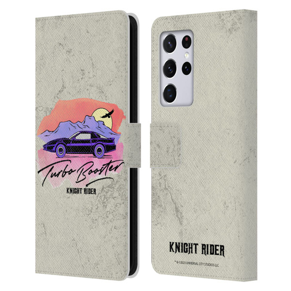 Knight Rider Graphics Turbo Booster Leather Book Wallet Case Cover For Samsung Galaxy S21 Ultra 5G
