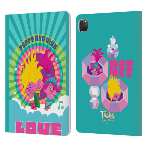 Trolls 3: Band Together Art Love Leather Book Wallet Case Cover For Apple iPad Pro 11 2020 / 2021 / 2022