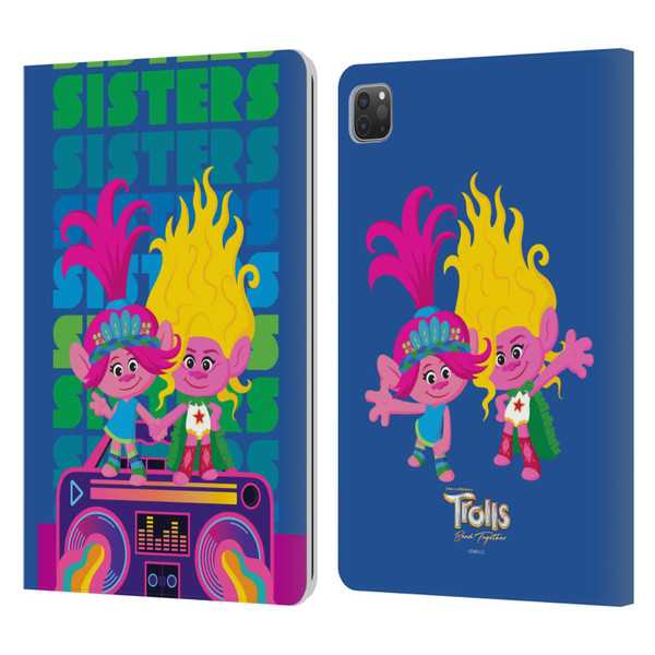 Trolls 3: Band Together Art Sisters Leather Book Wallet Case Cover For Apple iPad Pro 11 2020 / 2021 / 2022