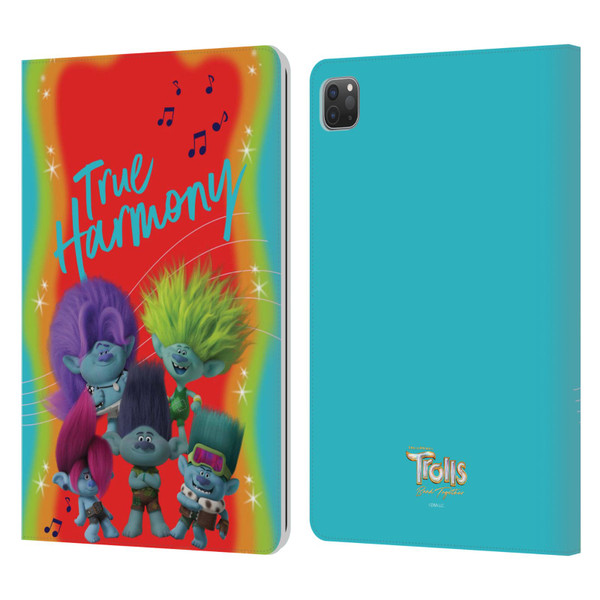 Trolls 3: Band Together Art True Harmony Leather Book Wallet Case Cover For Apple iPad Pro 11 2020 / 2021 / 2022