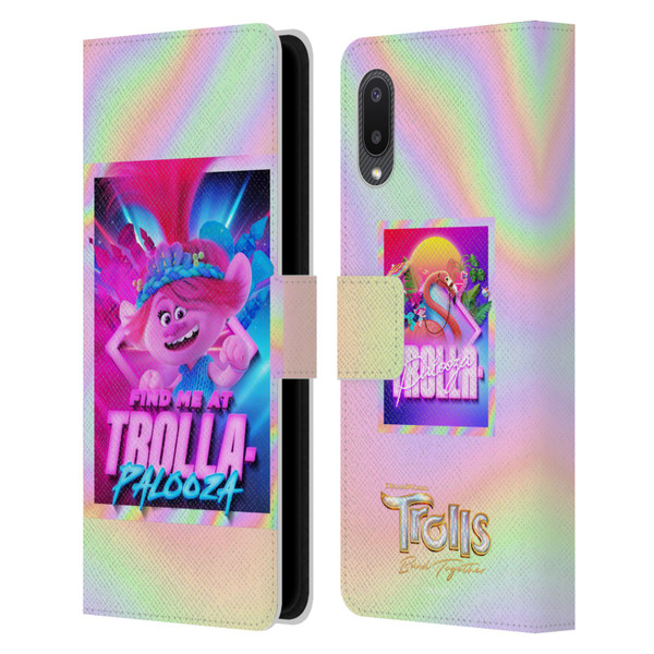 Trolls 3: Band Together Art Trolla-Palooza Leather Book Wallet Case Cover For Samsung Galaxy A02/M02 (2021)