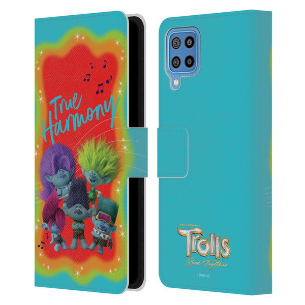 Trolls 3: Band Together Art True Harmony Leather Book Wallet Case Cover For Samsung Galaxy F22 (2021)