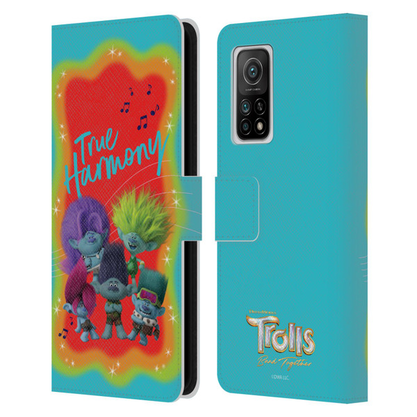 Trolls 3: Band Together Art True Harmony Leather Book Wallet Case Cover For Xiaomi Mi 10T 5G