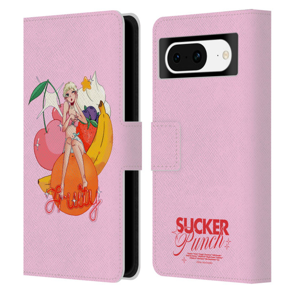 Chloe Moriondo Graphics Fruity Leather Book Wallet Case Cover For Google Pixel 8