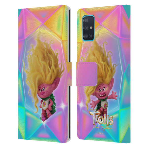 Trolls 3: Band Together Graphics Viva Leather Book Wallet Case Cover For Samsung Galaxy A51 (2019)