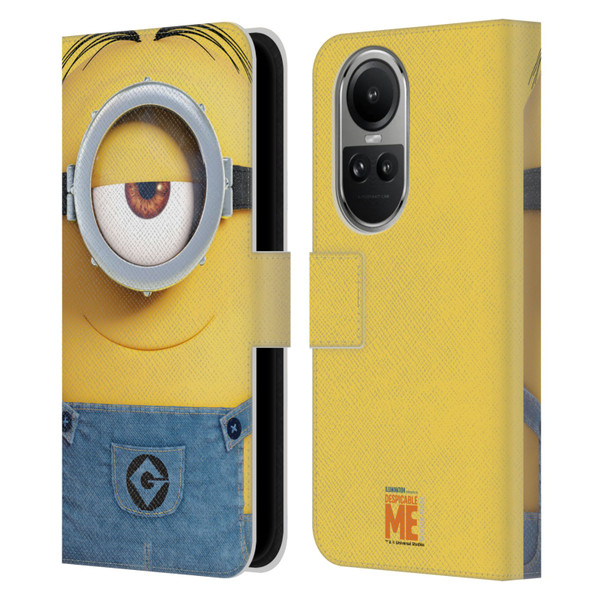 Despicable Me Full Face Minions Stuart Leather Book Wallet Case Cover For OPPO Reno10 5G / Reno10 Pro 5G