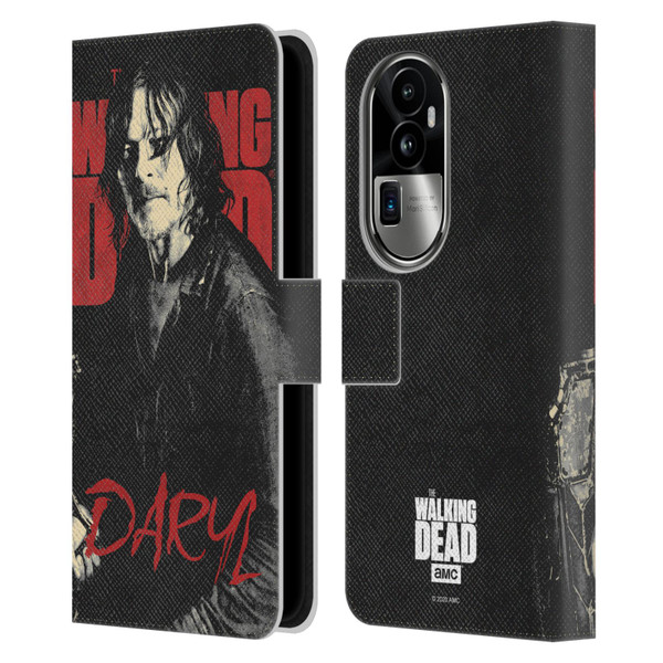 AMC The Walking Dead Season 10 Character Portraits Daryl Leather Book Wallet Case Cover For OPPO Reno10 Pro+