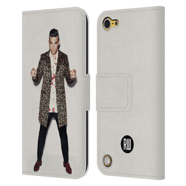 Robbie Williams Calendar Animal Print Coat Leather Book Wallet Case Cover For Apple iPod Touch 5G 5th Gen