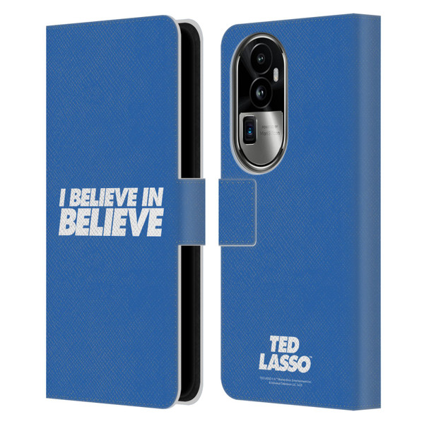 Ted Lasso Season 1 Graphics I Believe In Believe Leather Book Wallet Case Cover For OPPO Reno10 Pro+