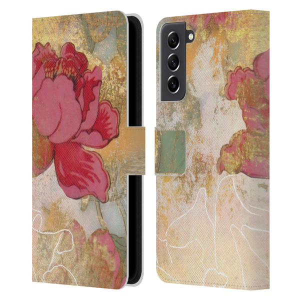 Aimee Stewart Smokey Floral Midsummer Leather Book Wallet Case Cover For Samsung Galaxy S21 FE 5G