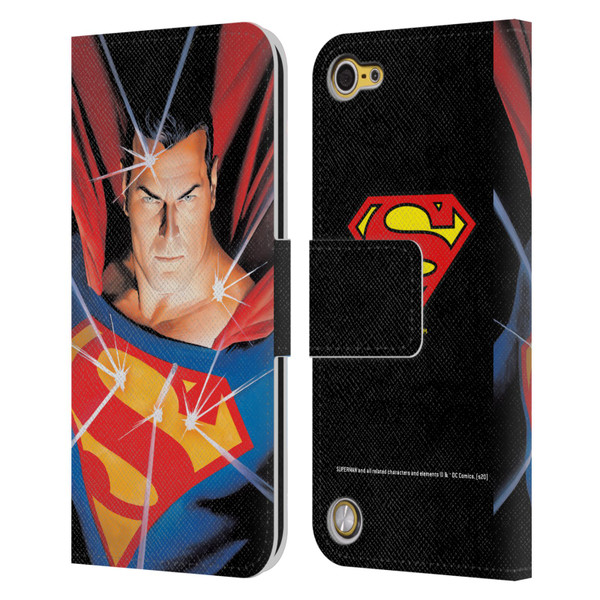 Superman DC Comics Famous Comic Book Covers Alex Ross Mythology Leather Book Wallet Case Cover For Apple iPod Touch 5G 5th Gen