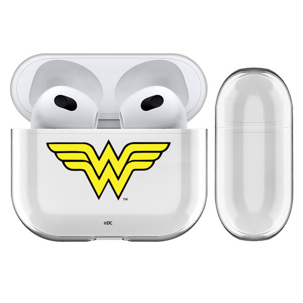 Wonder Woman DC Comics Logos Classic Clear Hard Crystal Cover Case for Apple AirPods 3 3rd Gen Charging Case