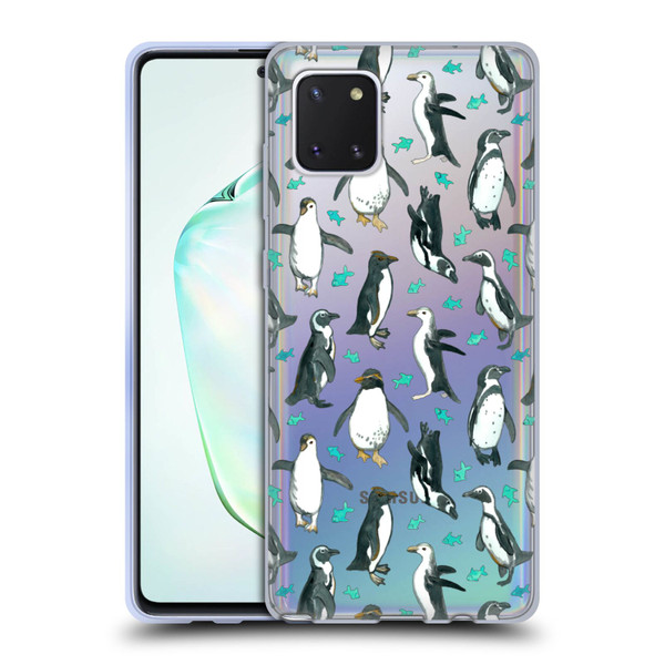 Micklyn Le Feuvre Animals 2 Little Penguins And Fish Soft Gel Case for Samsung Galaxy Note10 Lite