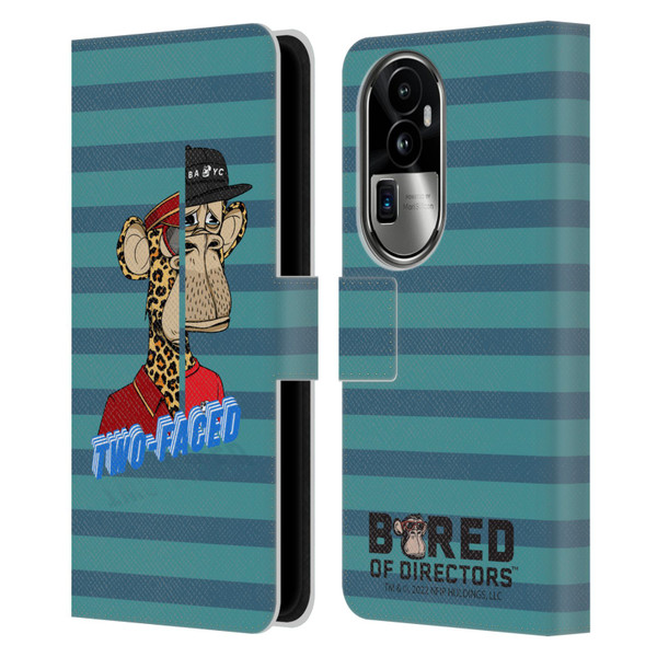 Bored of Directors Key Art Two-Faced Leather Book Wallet Case Cover For OPPO Reno10 Pro+