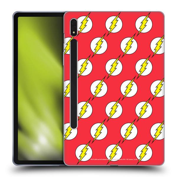 The Flash DC Comics Logo Pattern Soft Gel Case for Samsung Galaxy Tab S8