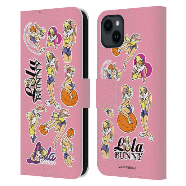 Space Jam (1996) Graphics Lola Bunny Leather Book Wallet Case Cover For Apple iPhone 15 Plus